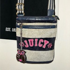 Juicy Couture Navy and Gray Crossbody Bag